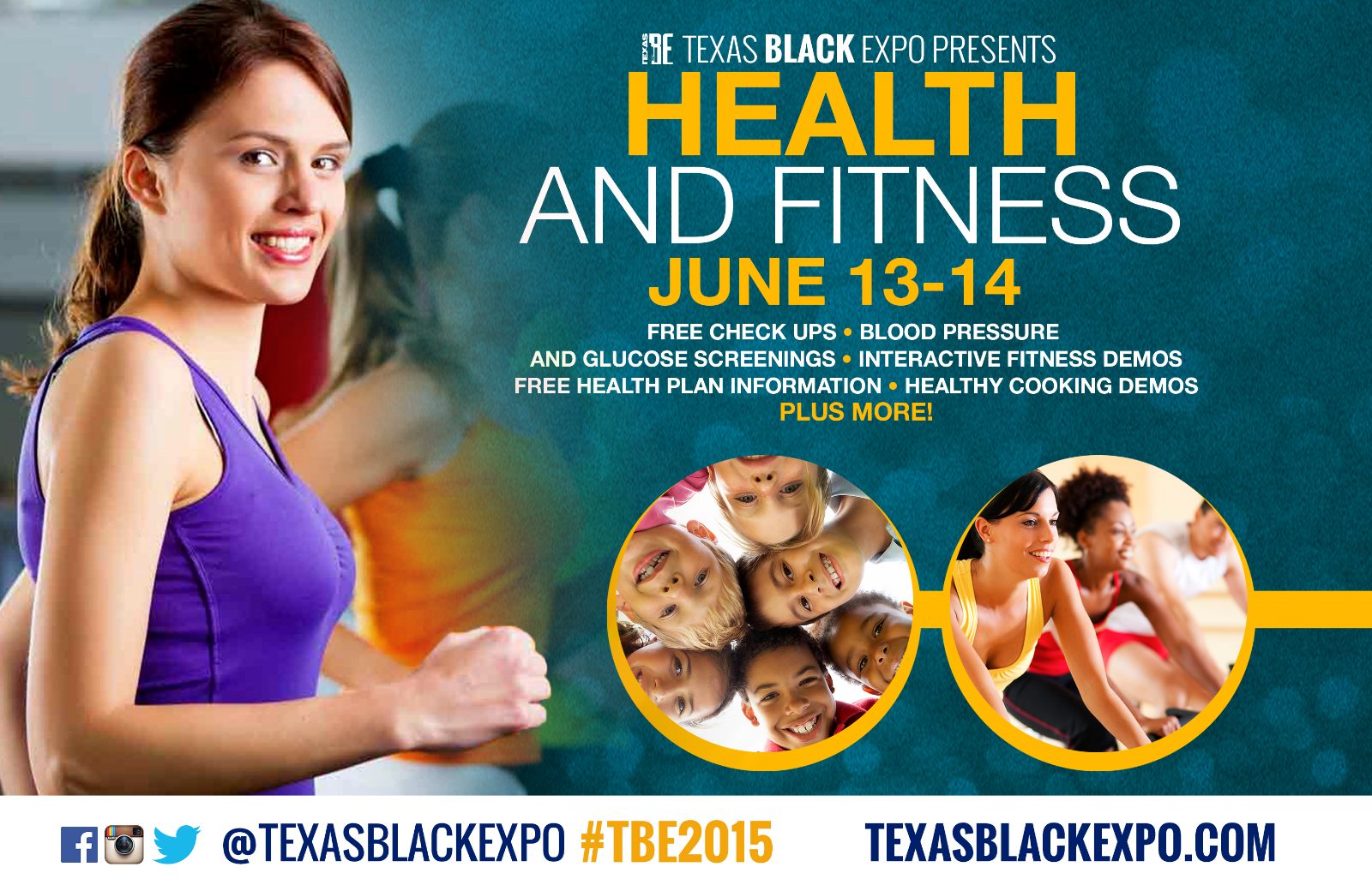 Texas Black Expo health and fitness event advertisement